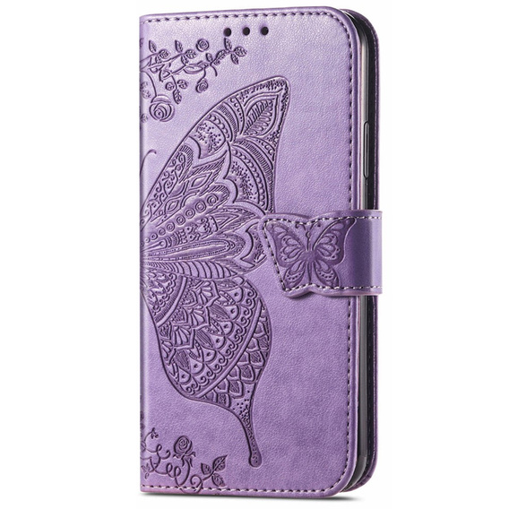 Θήκη με πτερύγιο για Samsung Galaxy A26, Butterfly, μωβ