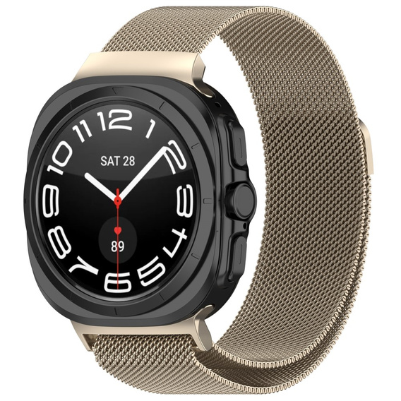 Μιλανέζικο βραχιόλι για Samsung Galaxy Watch Ultra 47mm (2025 / 2024), μπεζ