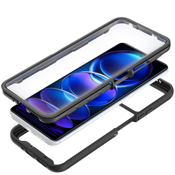 Θήκη για Xiaomi Redmi Note 12 5G / POCO X5 5G, Shockproof, με μεμβράνη, μαύρη