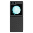Θήκη για Samsung Galaxy Z Flip7 FE / Z Flip6, Aramid Fiber Cover, μαύρη