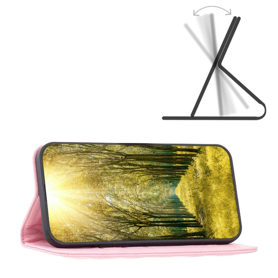 Θήκη με πτερύγιο για Samsung Galaxy S25 Ultra, Wallet, BINFEN COLOR, ροζ