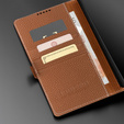 Δερμάτινη θήκη για Samsung Galaxy S24, ERBORD LeatherWallet, καφέ