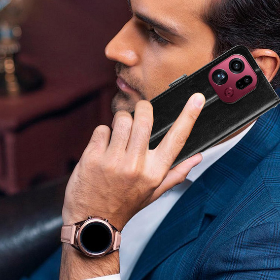 Θήκη με πτυσσόμενο καπάκι Crazy Horse Wallet για Oppo Find X9