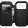 Θήκη Nomad για iPhone 17 Pro, Μοντέρνα δερμάτινη θήκη Folio, καφέ