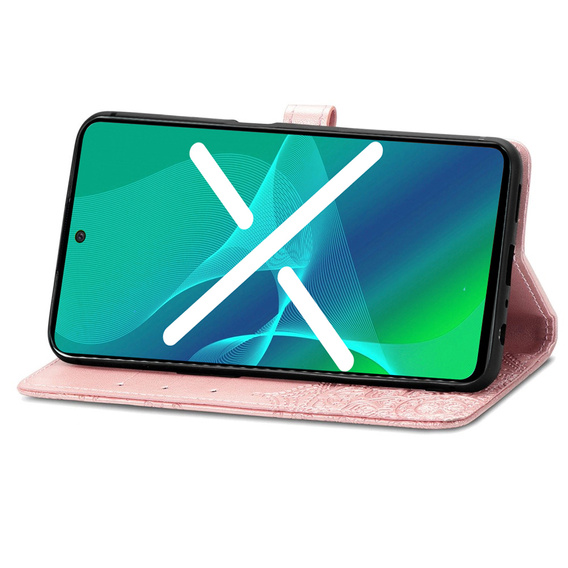 Θήκη με πτερύγιο για Oppo Reno8 T, Mandala, ροζ