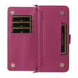 Θήκη με πτερύγιο για Xiaomi Poco F7 Pro / F7 Ultra, Crossbody Leather Wallet, μπορντό