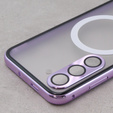 Μαγνητική θήκη MagSafe Dual Glass για Samsung Galaxy S23, μωβ