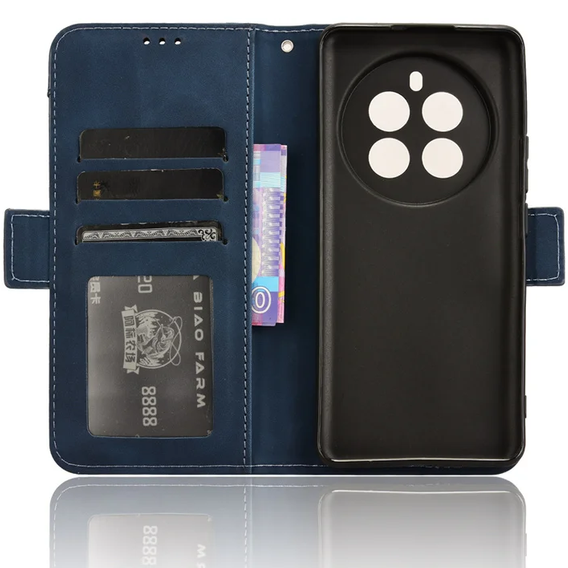 Θήκη με πτερύγιο για Realme 12 Pro 5G / 12 Pro+ 5G, Card Slot, σκούρο μπλε