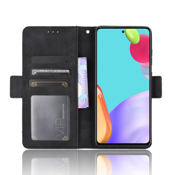 Θήκη με πτερύγιο για Samsung Galaxy A52 / A52s, Card Slot, μαύρη