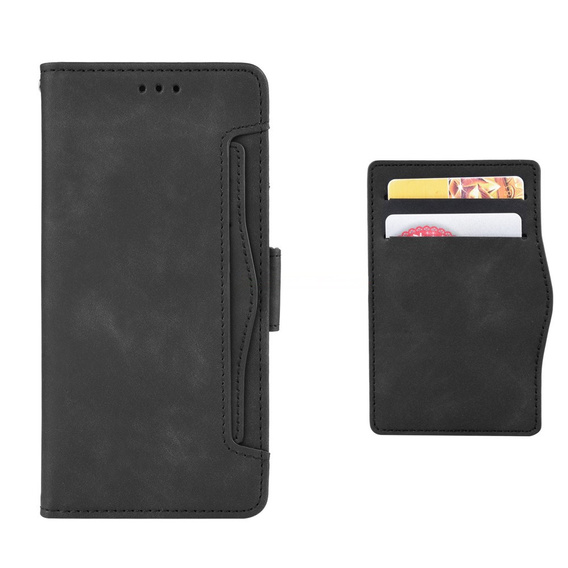 Θήκη με πτερύγιο για Oppo Reno 13, Card Slot, μαύρη