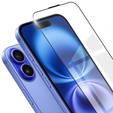 Μετριασμένο γυαλί 3D για iPhone 16, μαύρη