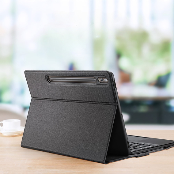 Θήκη + πληκτρολόγιο Samsung Galaxy Tab S9 Ultra, Dux Ducis TouchPad Leather Pen Slot, μαύρη