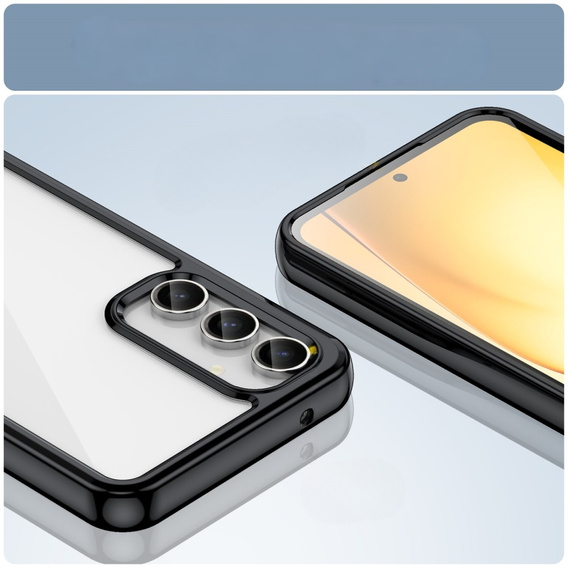 Θήκη για Samsung Galaxy S23 FE, Fusion Hybrid, διαφανής / μαύρη