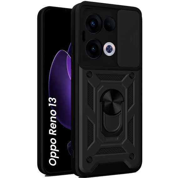 Θήκη για Oppo Reno 13, CamShield Slide, μαύρη
