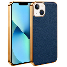 Θήκη για iPhone 13, Cowhide Leather, μπλε