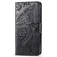 Θήκη με πτερύγιο για Xiaomi Redmi 9, Butterfly, μαύρη