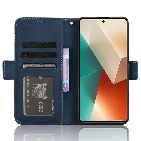 Θήκη με πτερύγιο για Xiaomi Redmi Note 13 5G, Card Slot, μπλε