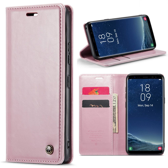 θήκη CASEME για Samsung Galaxy S8, Waxy Textured, ροζ