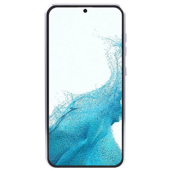 Μαγνητική θήκη MagSafe Dual Glass για Samsung Galaxy S22 Plus, ασημένια