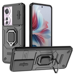 Θήκη για Oppo Reno 11F 5G, KickStand Camera Lens, μαύρη