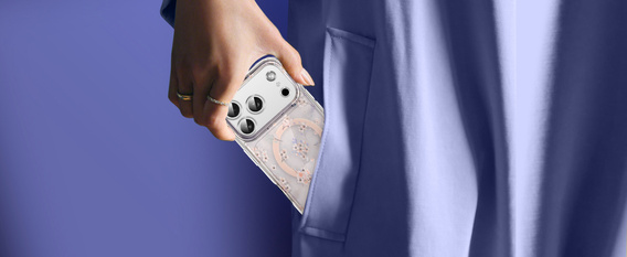 Μαγνητική θήκη με λουλουδάτο σχέδιο λέιζερ για iPhone 17 Pro Max