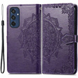 Θήκη με πτερύγιο για Samsung Galaxy M35, Mandala, μωβ