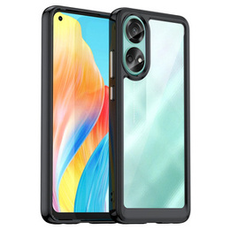 Θήκη για Oppo A58 4G, Fusion Hybrid, διαφανής / μαύρη