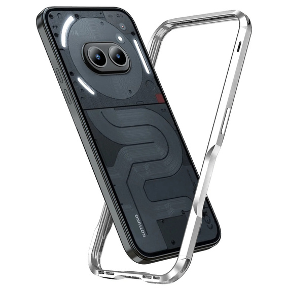 Θήκη LUPHIE για Nothing Phone 2a / 2a Plus, Armor Bumper, ασημένια