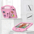 Παιδική θήκη για iPad mini 8.3" 2021 (6 gen.) / iPad mini 8.3" 2024 (7 gen.), Cute Patterns, με βάση, ροζ