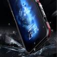 Θήκη LUPHIE για iPhone 15 Pro, Armor Bumper, μαύρο / κόκκινο
