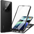 θήκη για το Xiaomi Redmi Note 14 Pro+, Magnetic Dual Glass, μαύρη