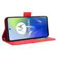 Θήκη με πτερύγιο για Motorola Moto G24 / G24 Power / G04, Card Slot, κόκκινη