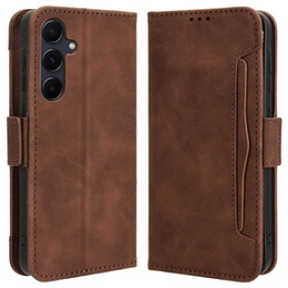 Θήκη με πτερύγιο για Samsung Galaxy A35 5G, Card Slot, καφέ