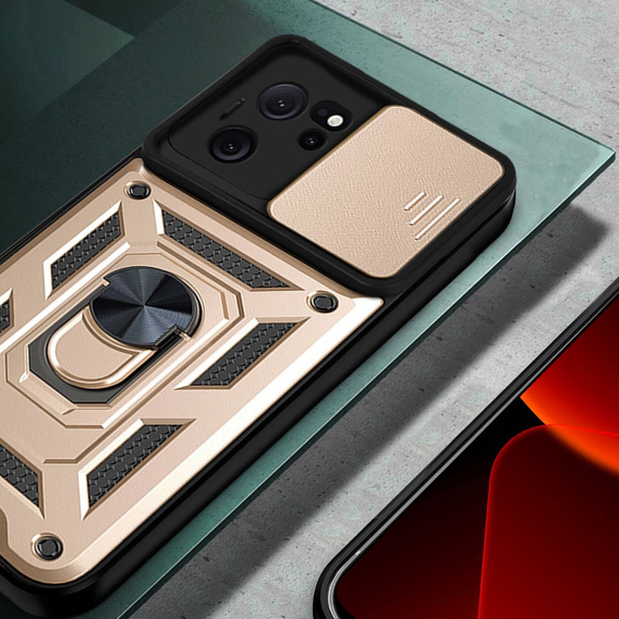 Θήκη για Xiaomi 13T / 13T Pro, CamShield Slide, χρυσή