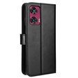 Θήκη με πτερύγιο για Motorola Edge 50 Fusion 5G, Crazy Horse Wallet, μαύρη