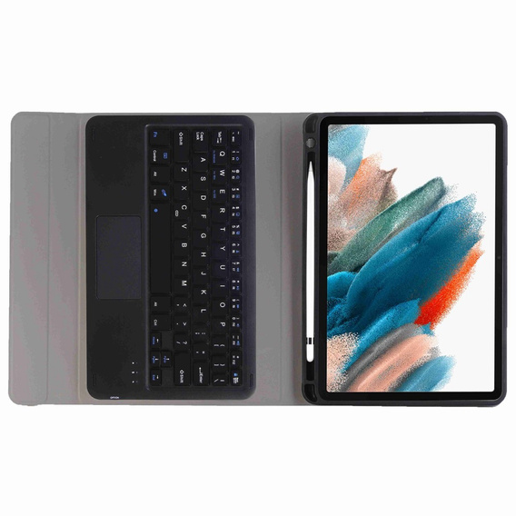 Θήκη + πληκτρολόγιο Samsung Galaxy Tab A8 10.5 X200 / X205, μαύρη