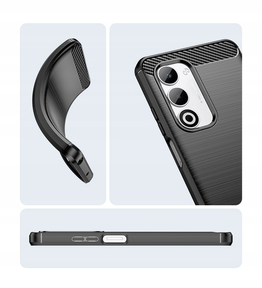 Θήκη για Oppo A5 5G / A5m, Carbon, μαύρη