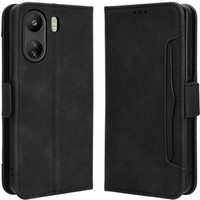 Θήκη με πτερύγιο για Xiaomi Redmi 13C / Poco C65, Card Slot, μαύρη