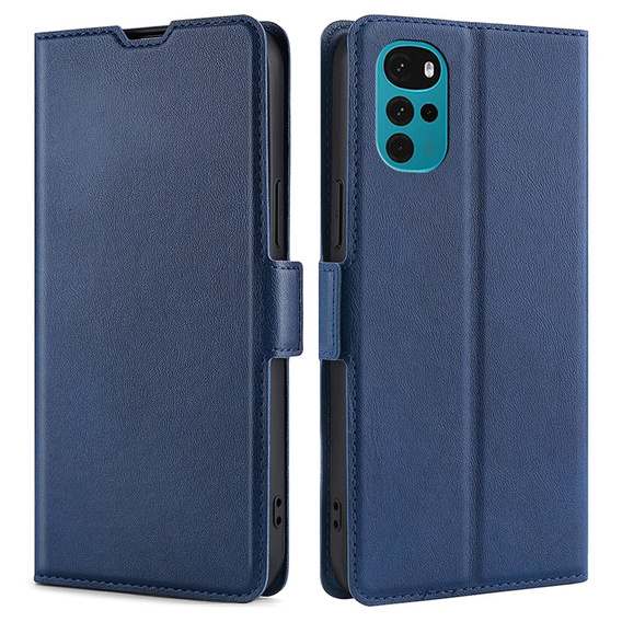 Θήκη με πτερύγιο για Motorola Moto G22, Magnetic Clasp, σκούρο μπλε