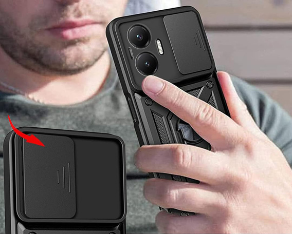 Θήκη για Xiaomi Poco F7, CamShield Slide, μαύρη