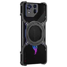 Θήκη για ASUS ROG Phone 8 5G / 8 Pro 5G, Kickstand Bumper, με κάλυμμα φακού, για MagSafe, μαύρο / μπλε