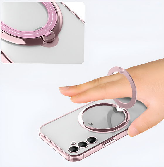 Μαγνητική θήκη για Samsung Galaxy S25, για MagSafe, ροζ