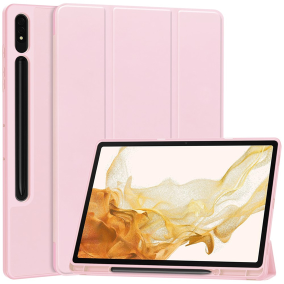 Θήκη για Samsung Galaxy Tab S10+ Plus, Smartcase με χώρο για γραφίδα, ροζ