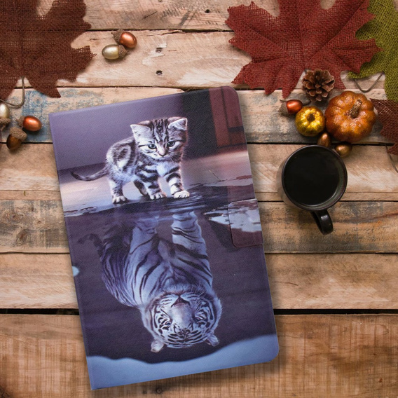 Θήκη για Samsung Galaxy Tab A9+ X210 / X215 / X216B, cat and tiger