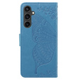 Θήκη με πτερύγιο για Samsung Galaxy S23 FE, Butterfly, μπλε