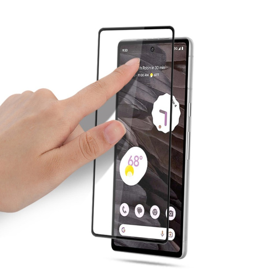 Mocolo Full Glue μετριασμένο γυαλί για Google Pixel 8A, μαύρο πλαίσιο