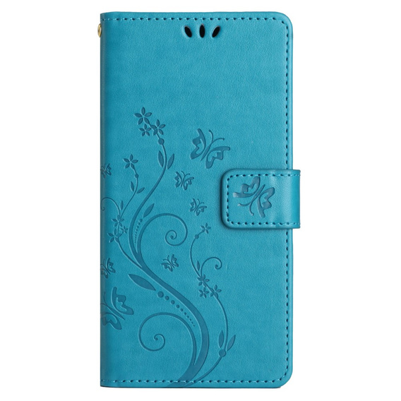 Θήκη με πτερύγιο για Xiaomi Redmi Note 13 Pro+, Butterfly, μπλε