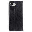 Θήκη για Iphone 16E, Wallet Litchi Leather, μαύρη