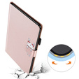 θήκη για iPad 10.2" 2021/2020/2019 (9/8/7 gen.), με πτερύγιο, animal, ροζ