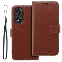 Θήκη με πτερύγιο για Oppo A38 4G / Oppo A18 4G, Crazy Horse Wallet, καφέ